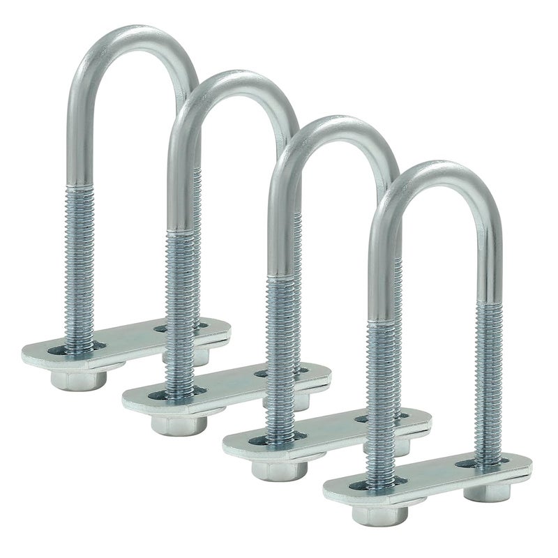 Moicstiy 4 Sets M6 U Bolts 7/8 Inch Wide, Round U-Bolts with Frame Plates, Nuts, and Washer, Zinc Plated Steel U Clamp for Trailers, Boats (22 mm x 70 mm - Image 4